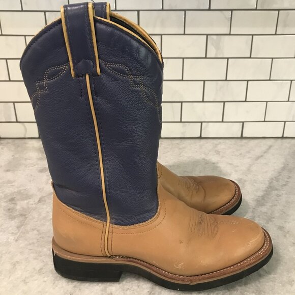 Laredo Boots Womens Size 8 Western Cowboy Square Toe Leather Made in USA 6967 - Picture 1 of 11